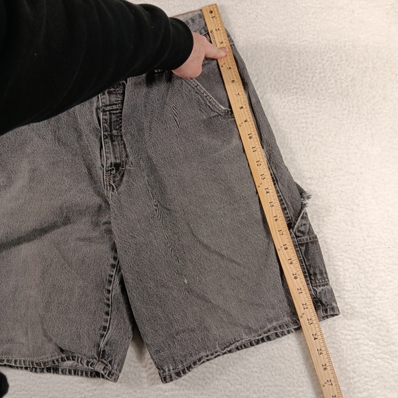 Vintage Marithe Francois Girbaud Shorts Mens 38 (36) Gray Baggy Distressed - Picture 14 of 16